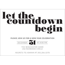 Let The Countdown Begin Invitations